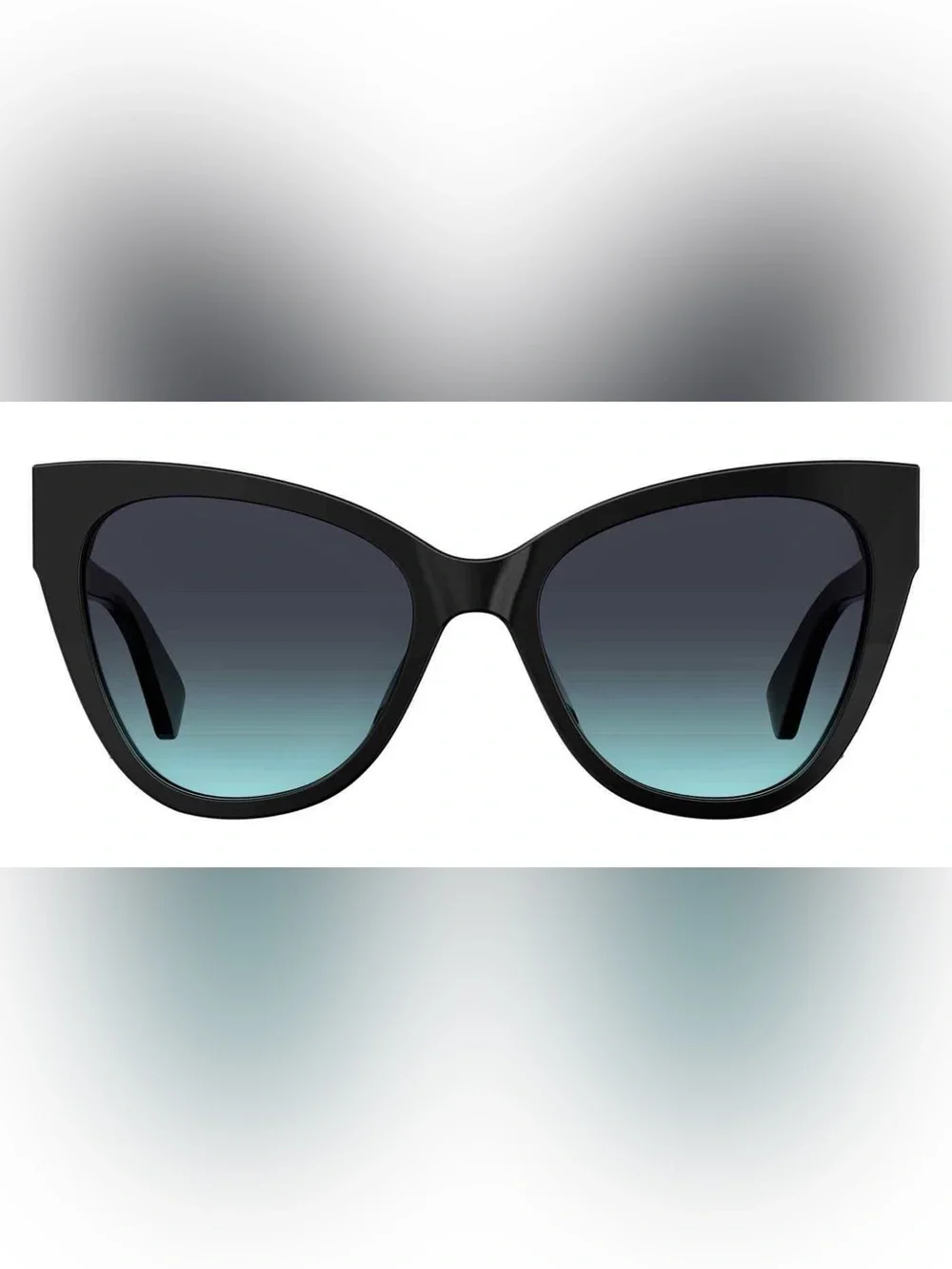 NWT Moschino 54mm Cat Eye Sunglasses w/ Black Frames embellished w/ Golden Studs